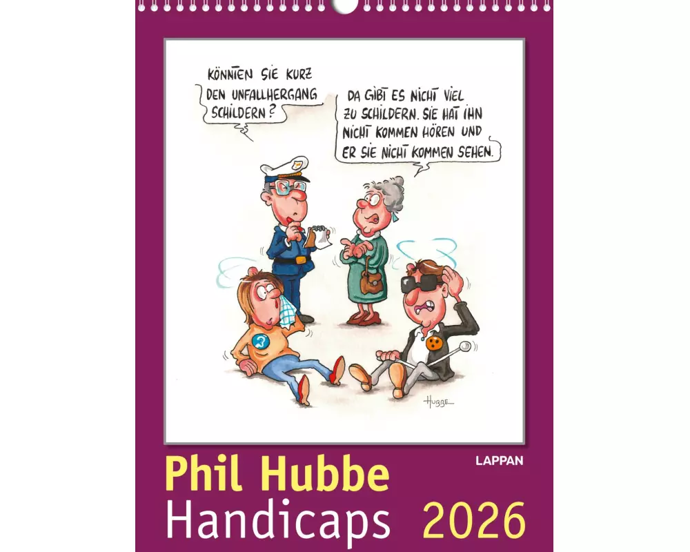 Handicaps 2026: Monatskalender für die Wand