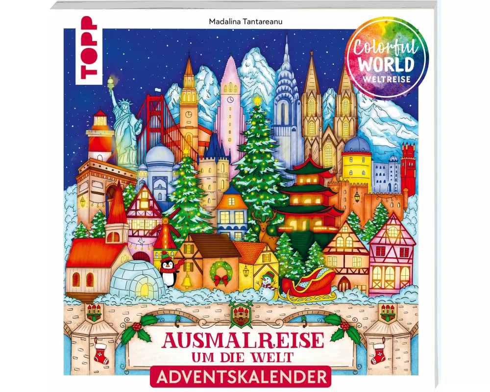 Colorful Christmas Weltreise - Weihnachtliche Ausmalreise um die Welt