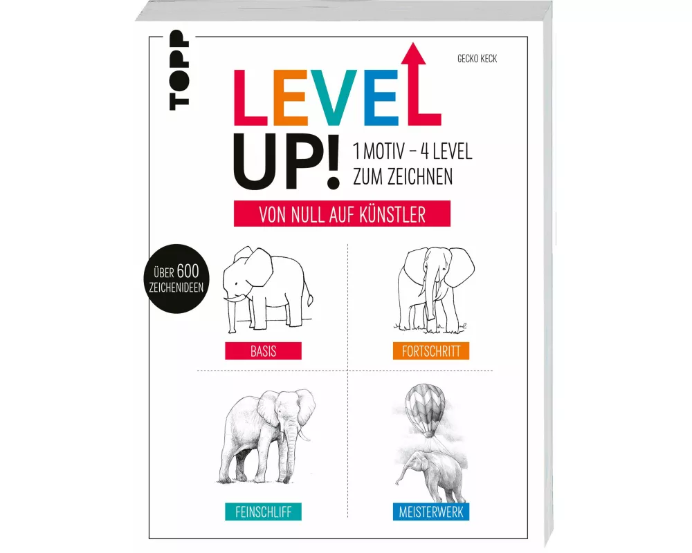 Level up! 1 Motiv - 4 Level zum Zeichnen