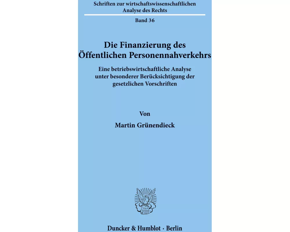 Die Finanzierung des Öffentlichen Personennahverkehrs
