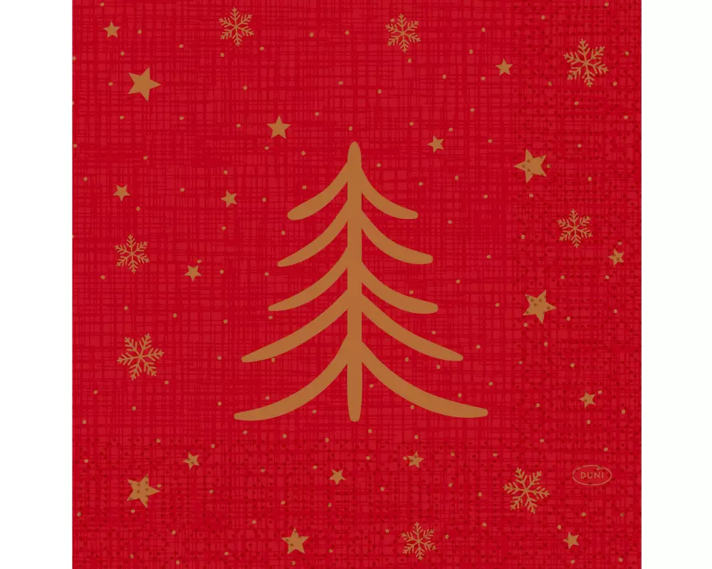 Duni Weihnachtsservietten Shimmer Trees, 33 x 33 cm, 50 Stück
