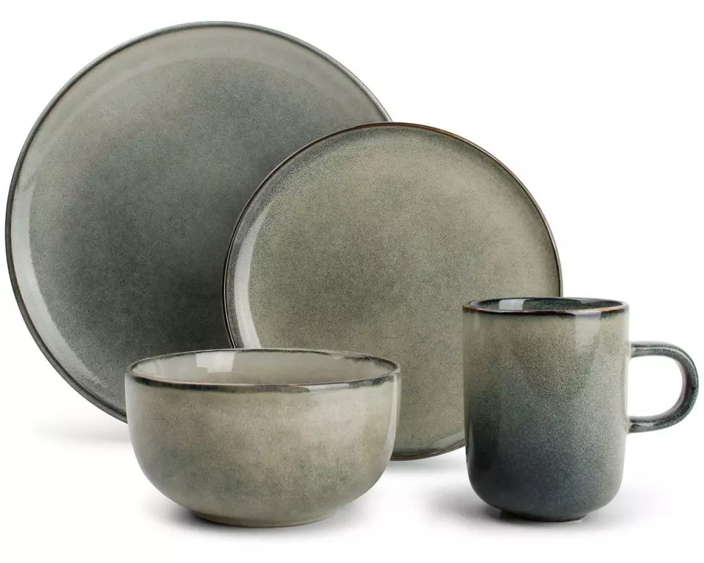 Salt & Pepper Geschirrset Meridian 16-teilig, Grün/Blau