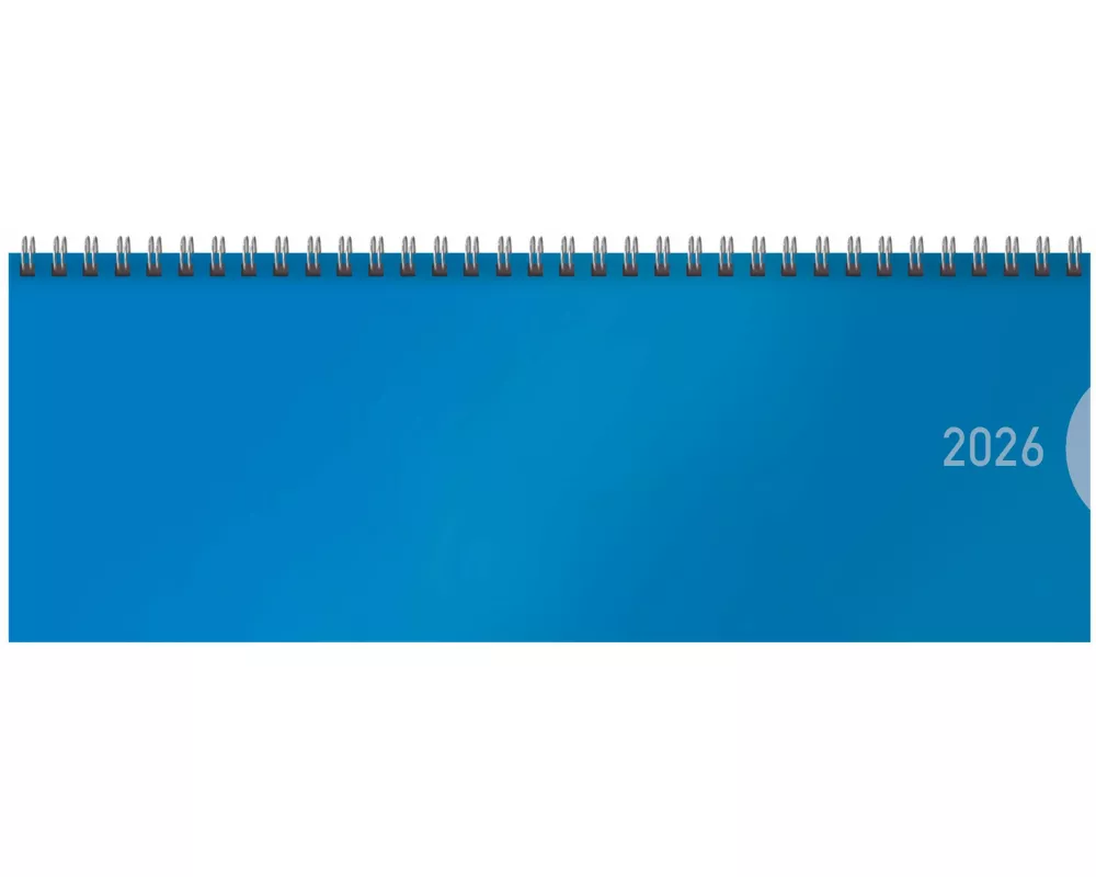 Tischquerkalender Classic Colourlux blau 2026