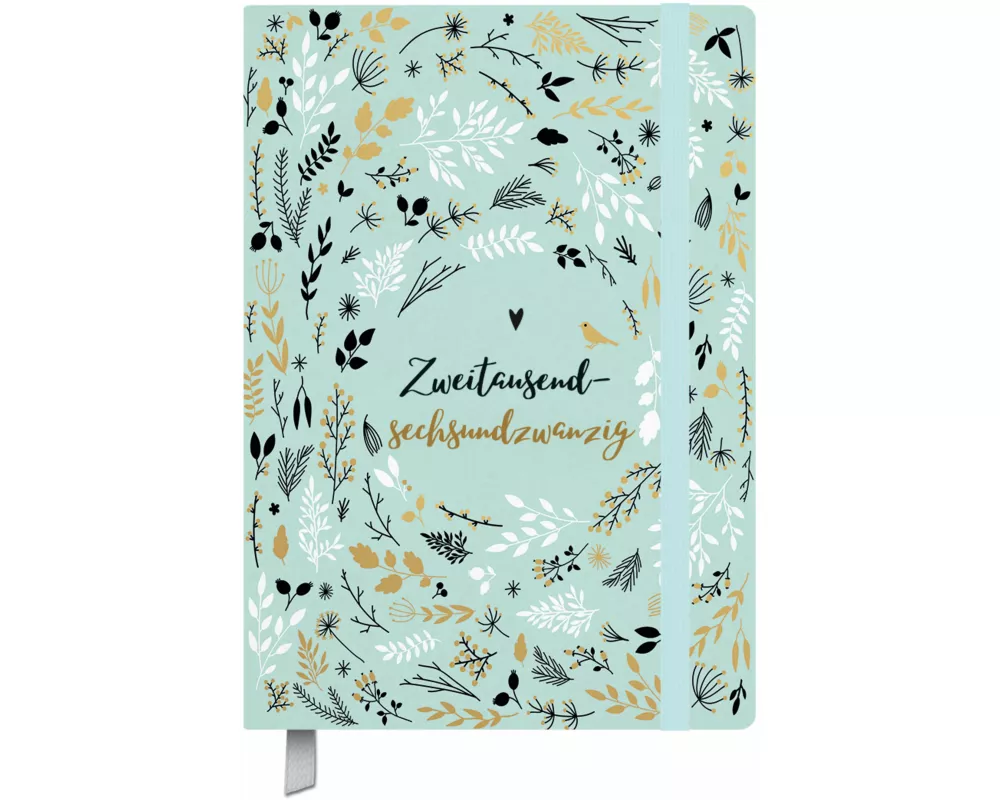 Terminkalender Campus Mint Flowers 18 Monate 2026/2027