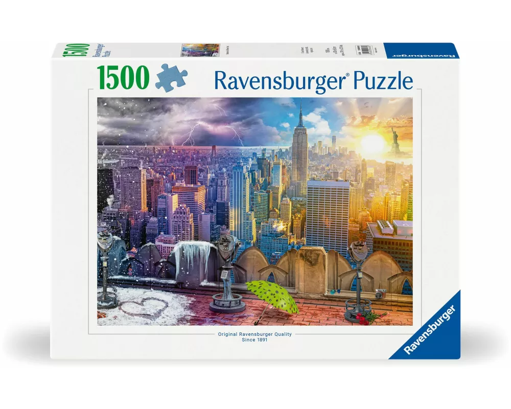Erwachsenenpuzzle 1500 Teile - New York im Winter und Sommer