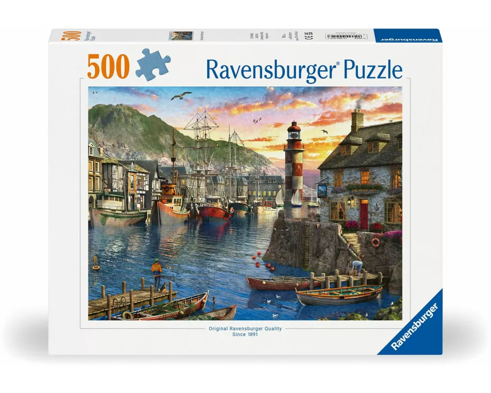 Erwachsenenpuzzle 500 Teile - Morgens am Hafen