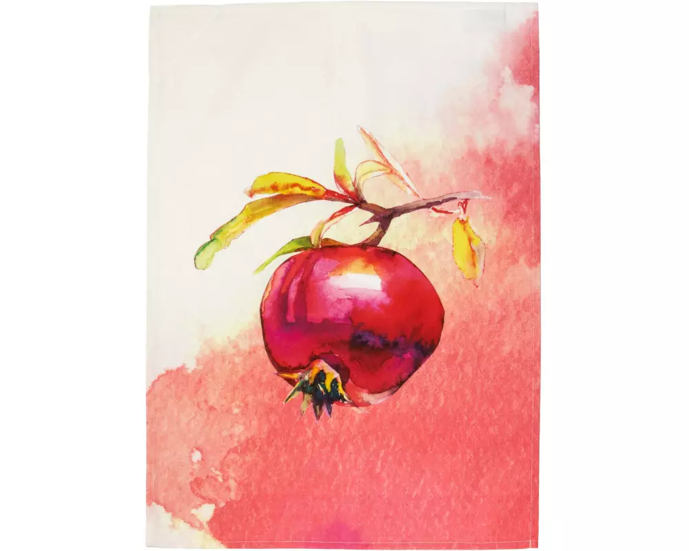 Pichler Geschirrtuch Granatapfel 1 Stück, Rot/Weiss