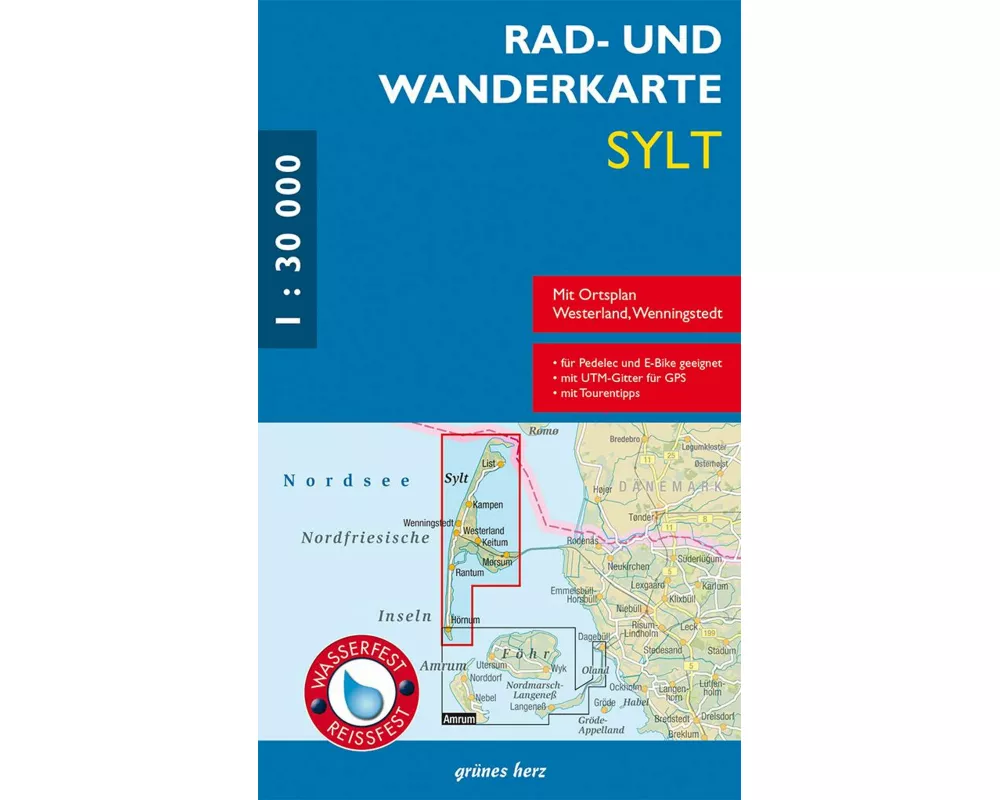 Rad- und Wanderkarte Sylt