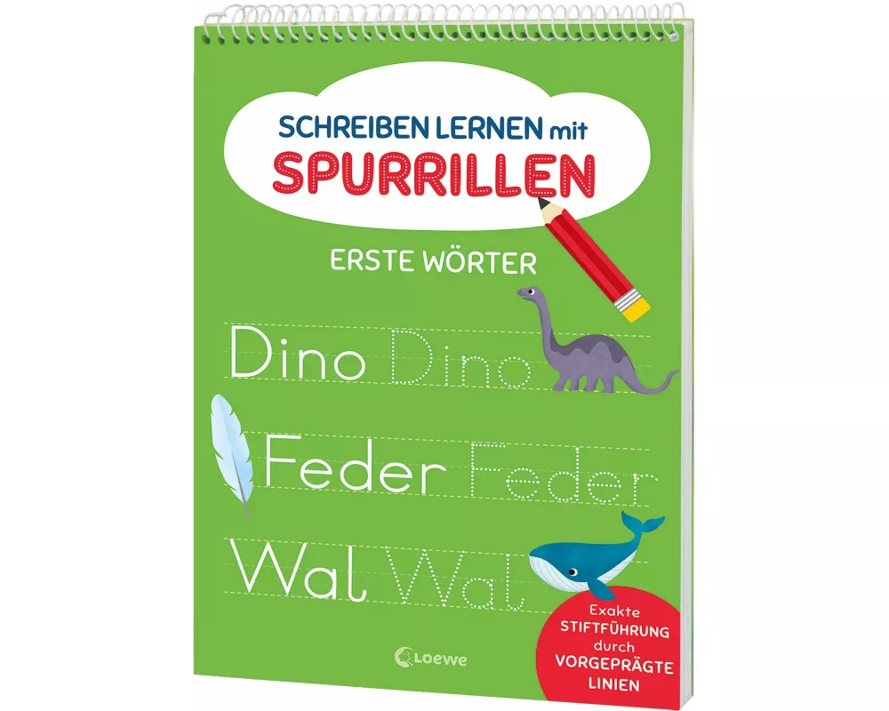 Schreiben lernen mit Spurrillen - Erste Wörter