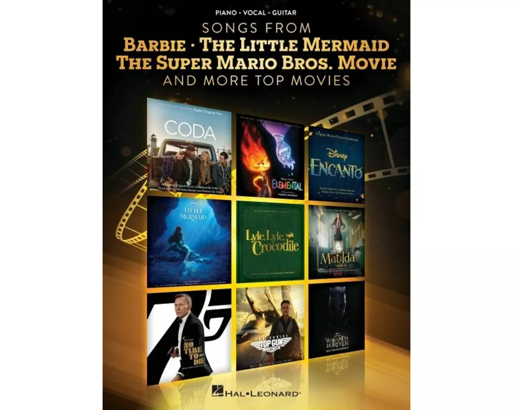Songs from Barbie, the Little Mermaid, the Super Mario Bros. Movie, and More Top Movies - Piano/Vocal/Guitar Arrangements