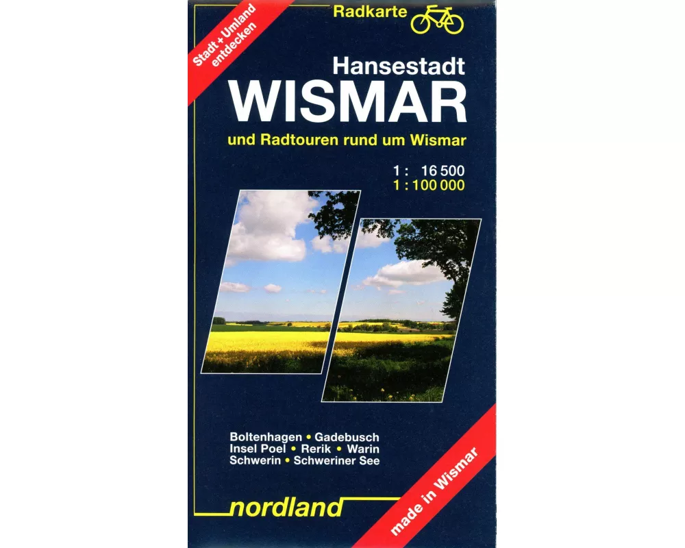 Radfahrer Stadtkarte Hansestadt Wismar