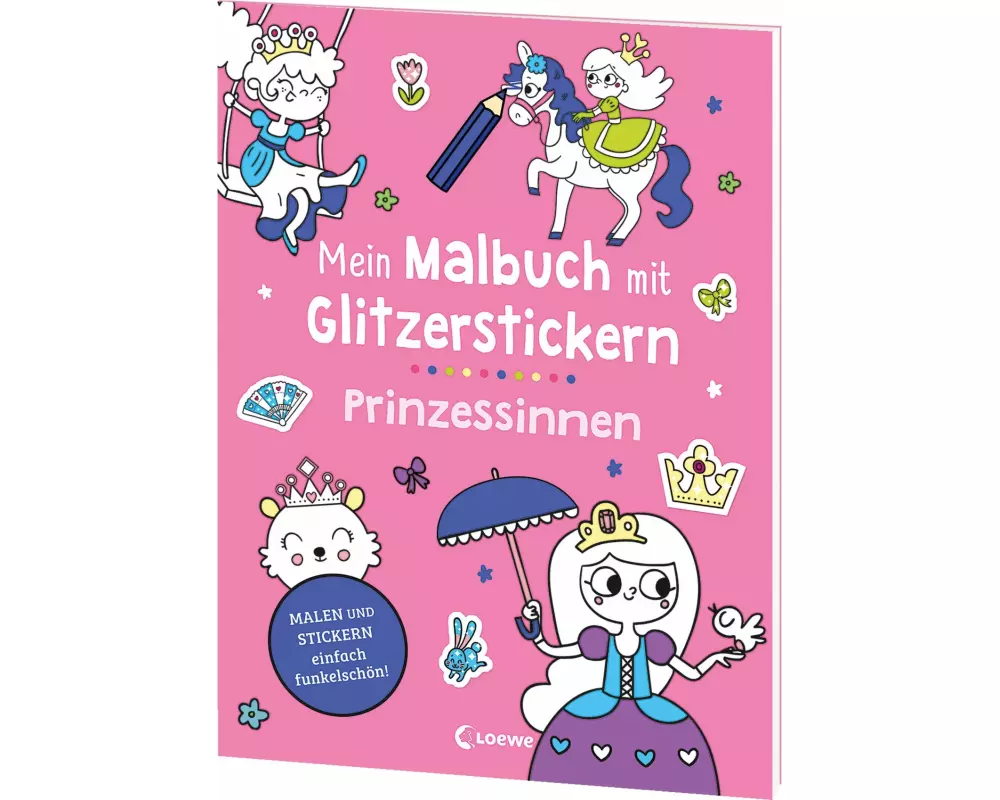 Mein Malbuch mit Glitzerstickern - Prinzessinnen