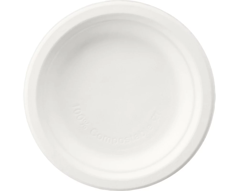 Duni Einwegteller Bagasse 15 cm 125 Stück, Weiss