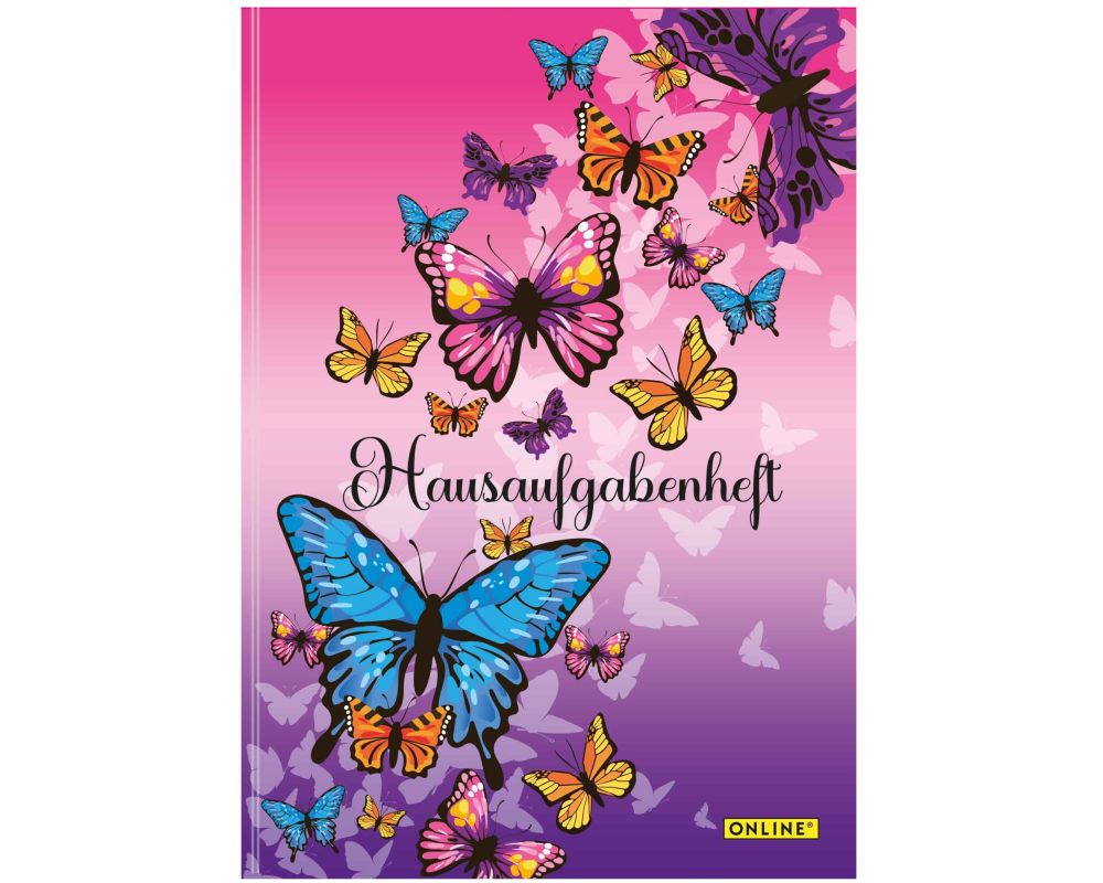 ONLINE Hausaufgabenheft A5 10152/12 Butterfly, Deutsch 48 Blatt