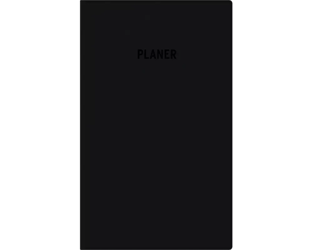 Zettler Taschenplaner 1M/2S Leporello schwarz 2026 – Monatsplaner 10 × 16 cm, 1 Monat auf 2 Seiten, 15-teilige Leporellofalzung, austauschbares Kalend