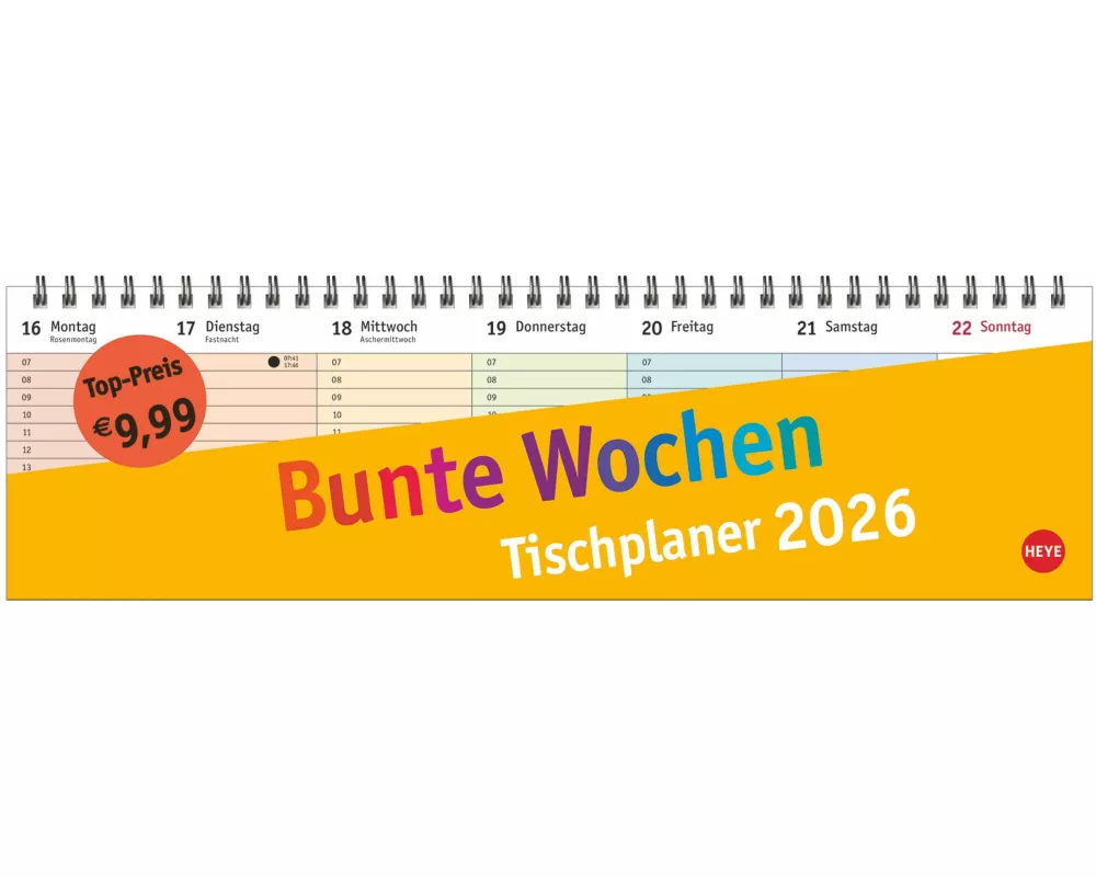 Bunte Wochen Wochenquerplaner 2026