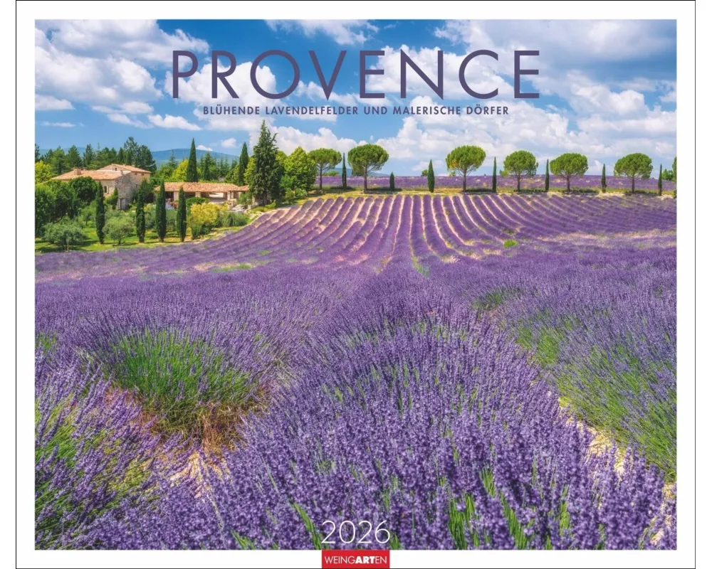 Provence Kalender 2026 - Blühende Lavendelfelder und malerische Dörfer