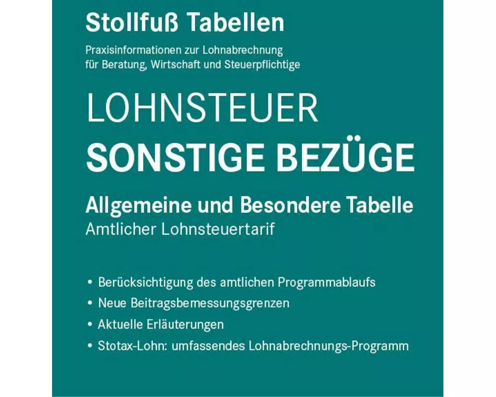 Tabelle, Lohnsteuer 2025 Sonstige Bezüge