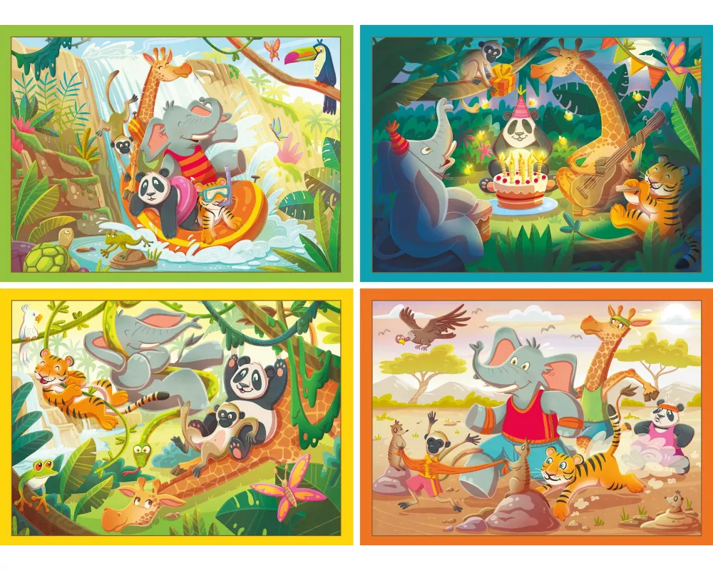 Kinderpuzzle 4x35 Teile - Speedy Puzzle