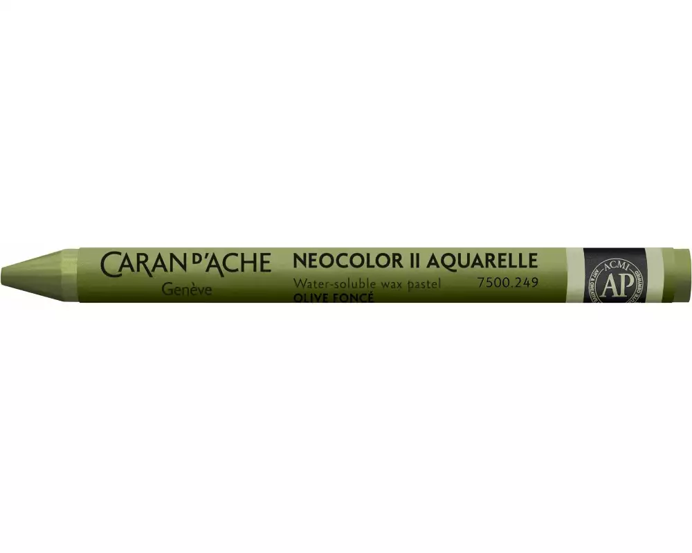 Caran d'Ache Wachsmalstifte Neocolor 2 wasservermalbar Oliv