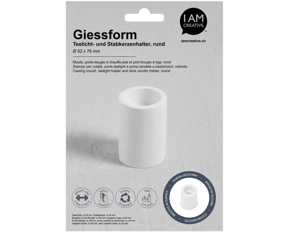 I AM CREATIVE Silikon Giessform MAA1704.09 Kerzenhalter