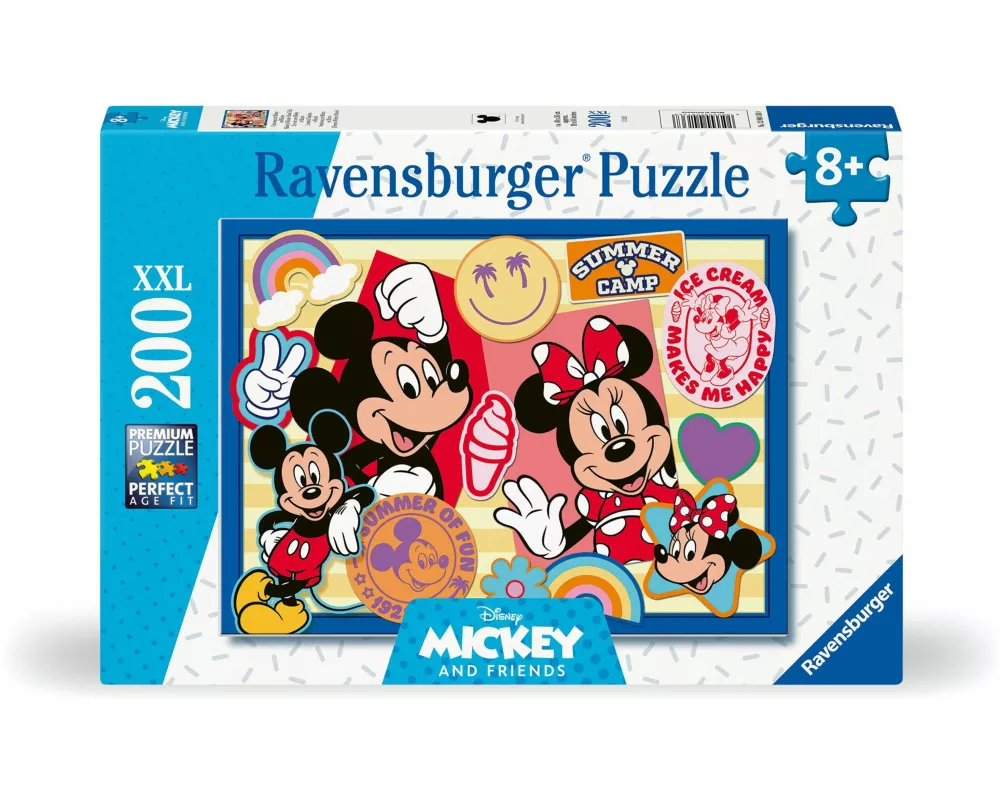 Kinderpuzzle 200 XXL Teile - Disney Micky Maus - Unterwegs mit Mickey und Minnie