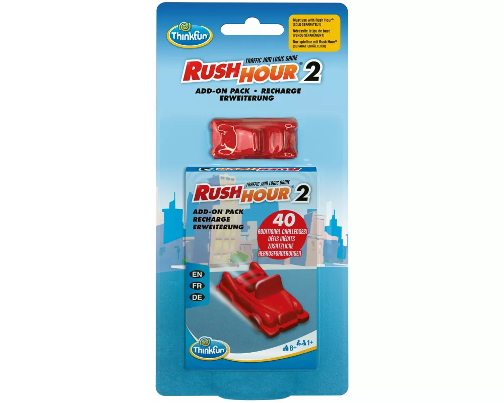 ThinkFun Rush Hour Rush Hour 2 - Eine Erweiterung - Logikspiel ab 8 Jahre