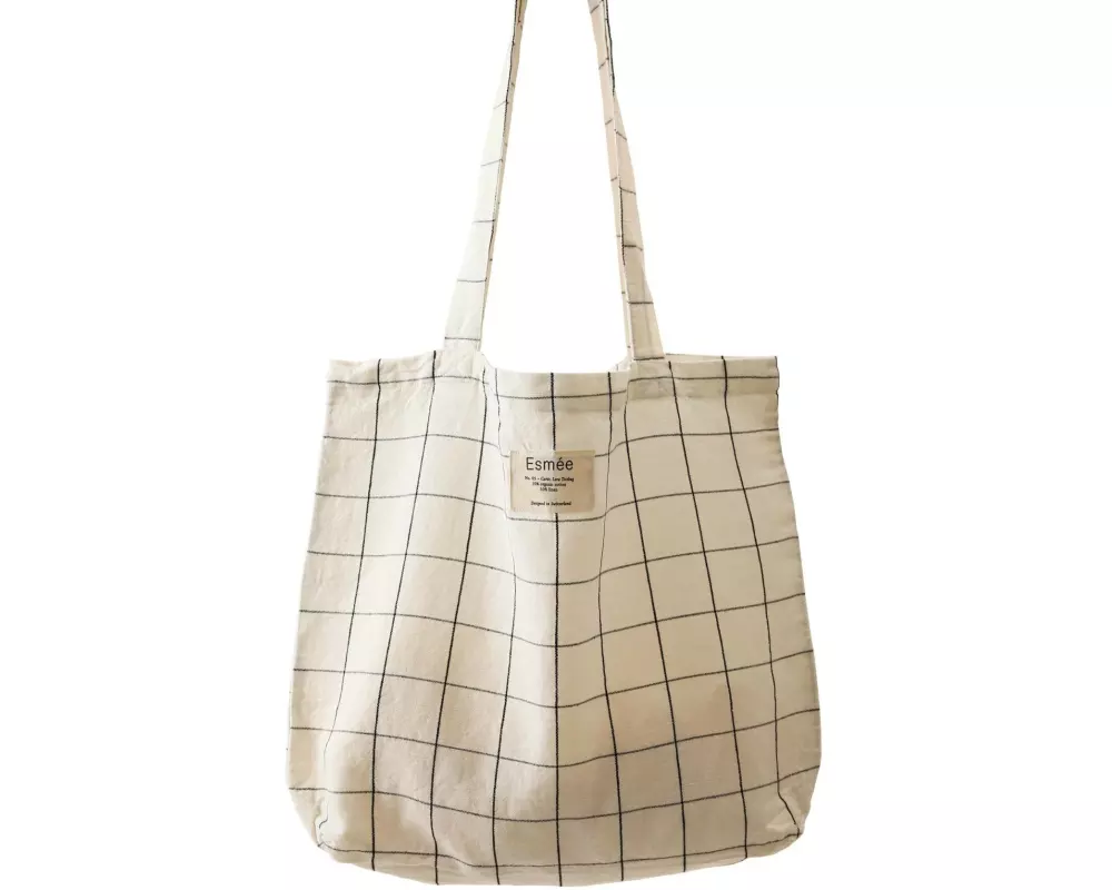 Esmée Tasche Lora Schwarz/Weiss kariert , 47 x 40 cm