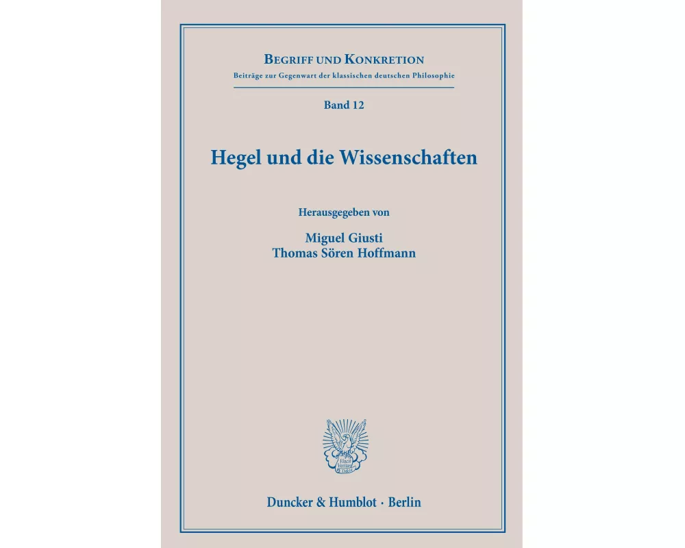 Hegel und die Wissenschaften