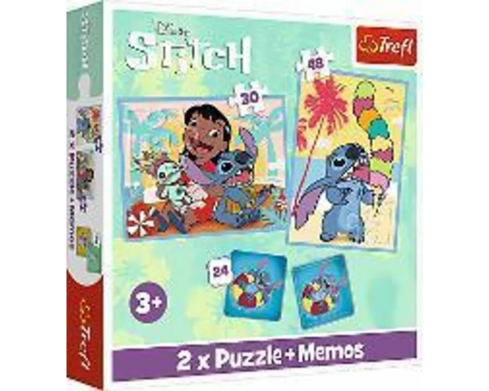 2 in 1 Puzzles + Memo - Lilo & Stitch