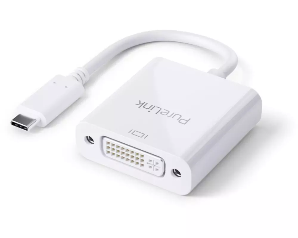 PureLink Adapter IS190 USB Type-C - DVI-I, Weiss