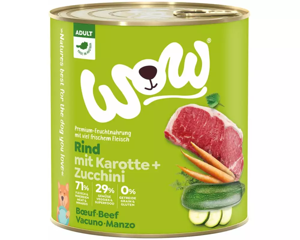 WOW Nassfutter Adult Rind, 800 g