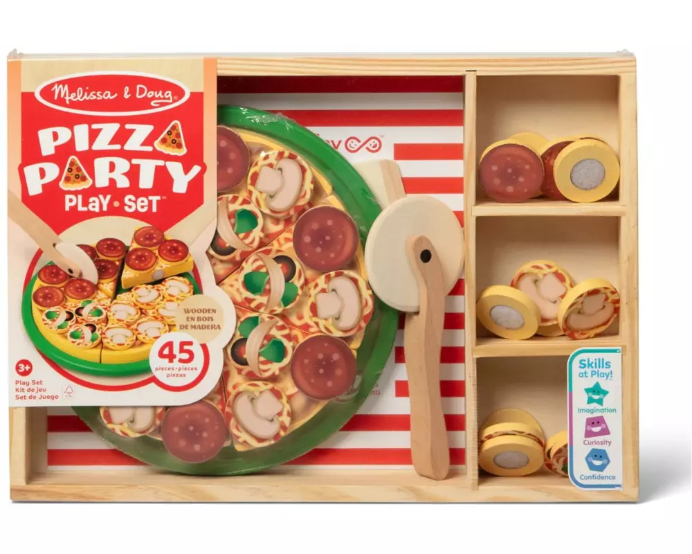 Spinmaster Melissa und Doug Pizza Party Holzspielset