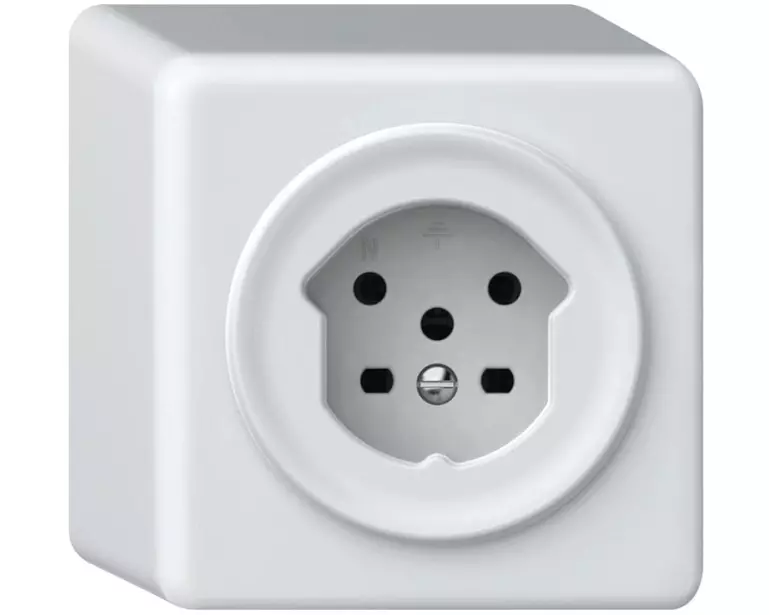 Hager Steckdose ORIGIN AP-Steckdose 1xT15 (10A/400 V) ws