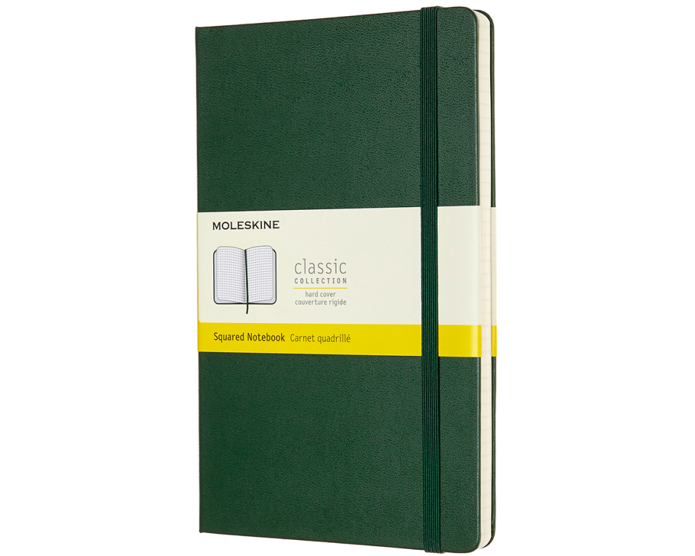 MOLESKINE Notizbuch HC L/A5 629087 kariert, myrtengrün, 240 S.