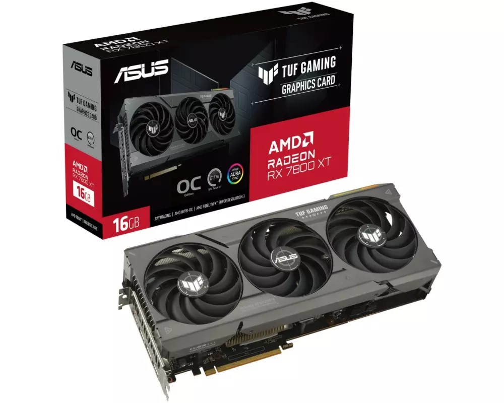 ASUS Grafikkarte TUF Gaming Radeon RX 7800 XT OC Edition 16 GB