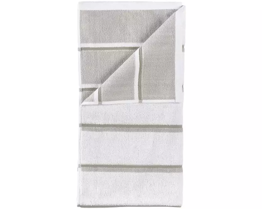 Zone Denmark Handtuch 50 x 100 cm Weiss/Grau/Eucalyptus