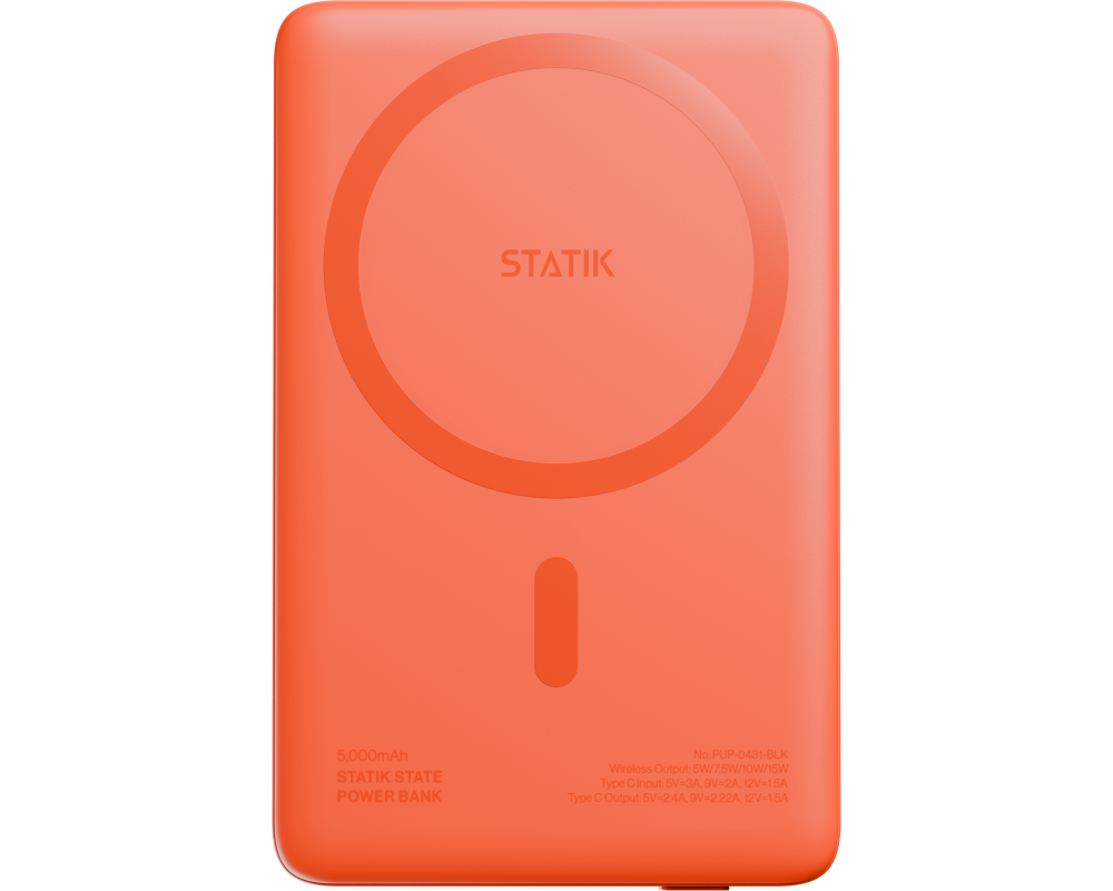 STATIK State Power Bank 5000mAh PUP-0431-V2-ORG semisolid,MagSafe-compatible