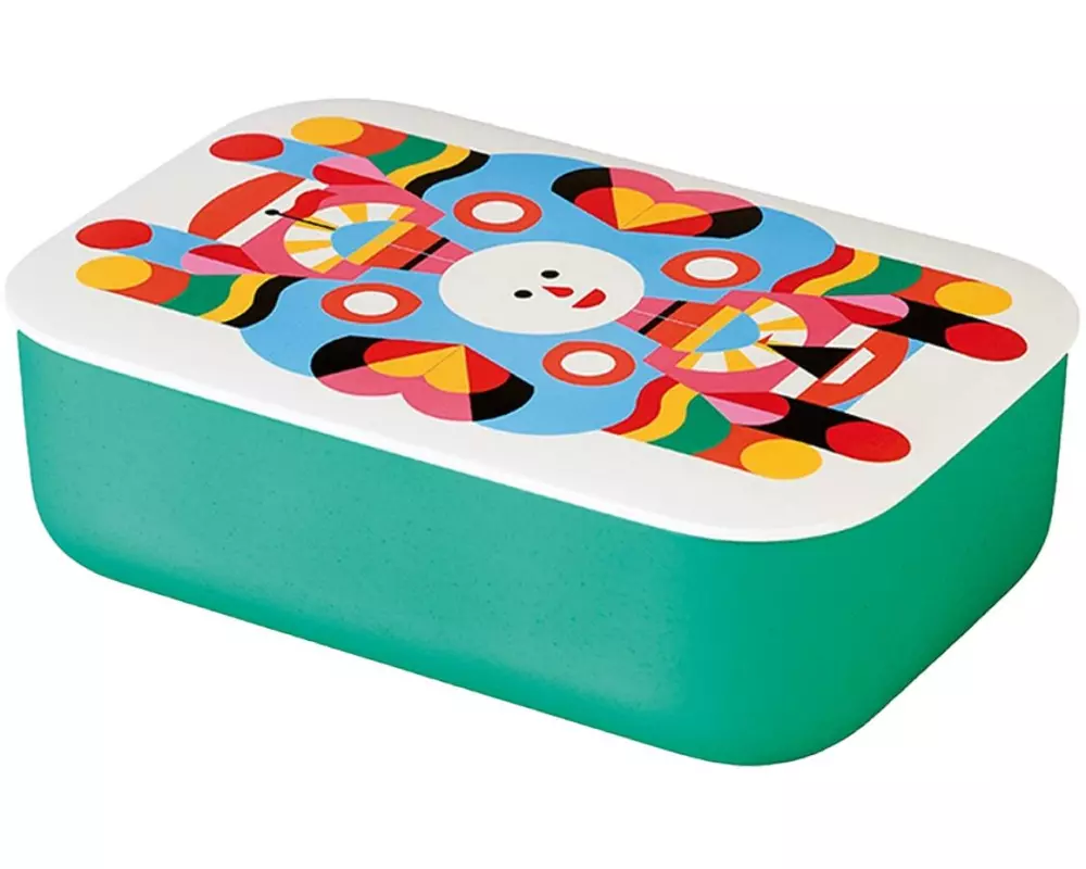 BioLoco Lunchbox Classic – have a nice day Grün/Mehrfarbig
