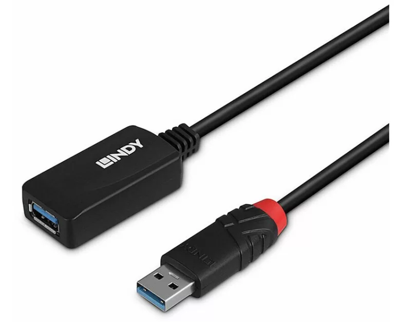LINDY USB 3.0 Active-Extension 5m supports USB SuperSpeed transfer rates up to 5Gbitps