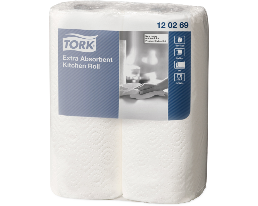 TORK Küchenrolle 473488 weiss, 2-lagig 2 Stück