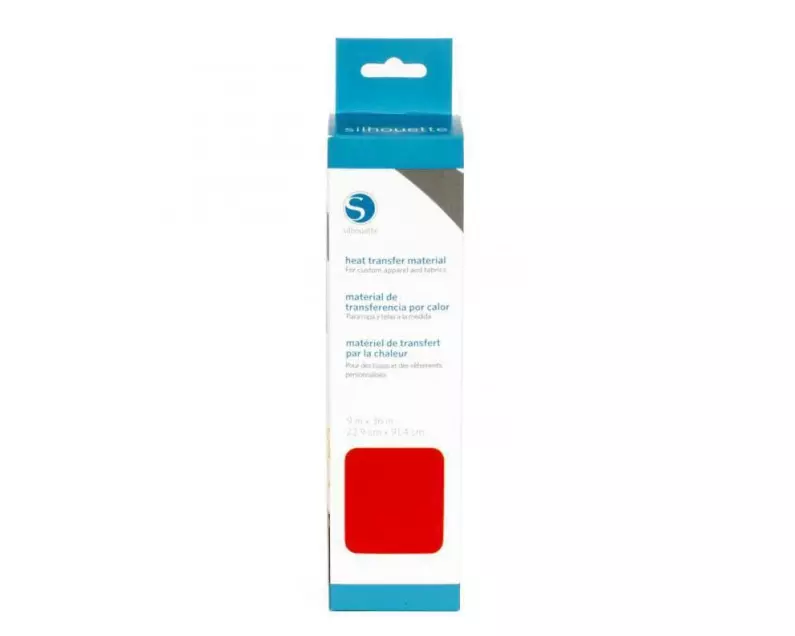 Silhouette Aufbügelfolie 22.9 x 91.4 cm Orangerot, beflockt