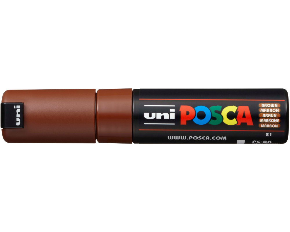 UNI-BALL Posca Marker 8mm PC-8K BROWN braun, Keilspitze