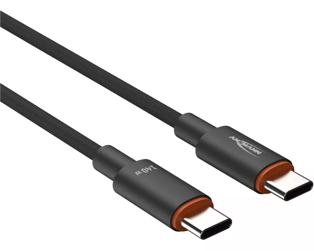 Ansmann USB-Ladekabel Typ-C auf USB Typ-C Kabel, 60 cm