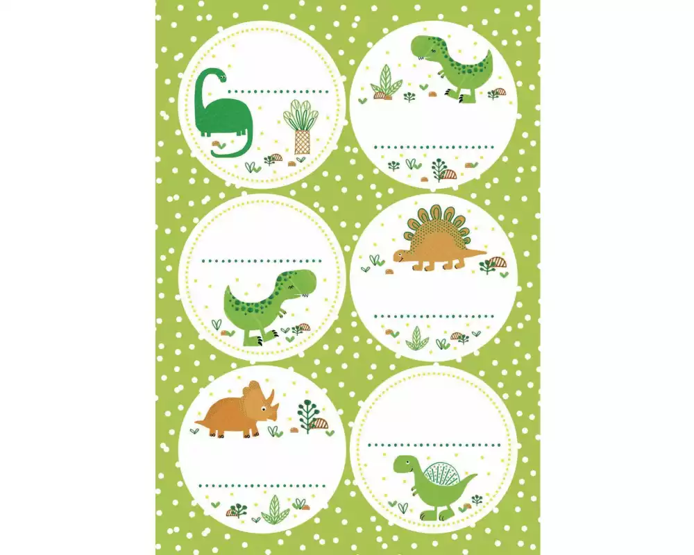 Braun + Company Motivsticker Funny Dinos 4 Stück
