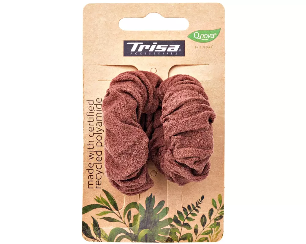 Trisa Accessoires Haargummi We Care 5 cm braun 2 Stück