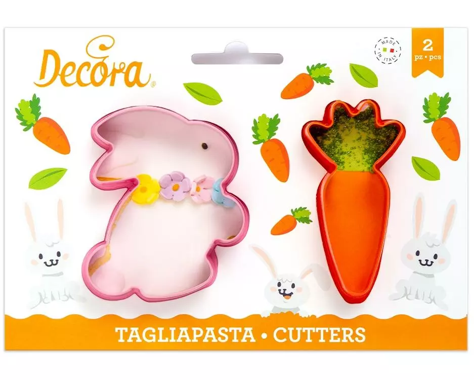 Decora Guetzli-Ausstecher 2 Stück, Hase und Karotte