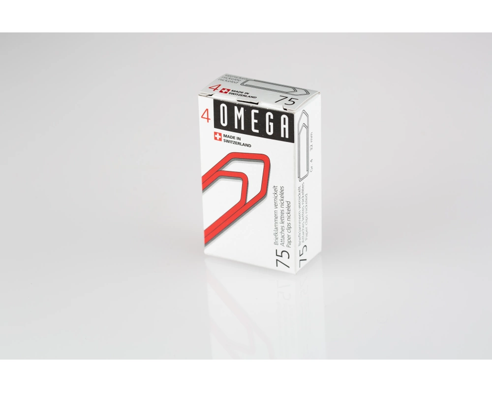 Omega Büroklammer No4 vernickelt, 32 mm 75 Stück