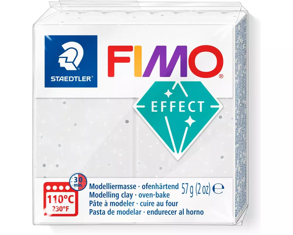 Fimo Modelliermasse Soft Weiss Granit