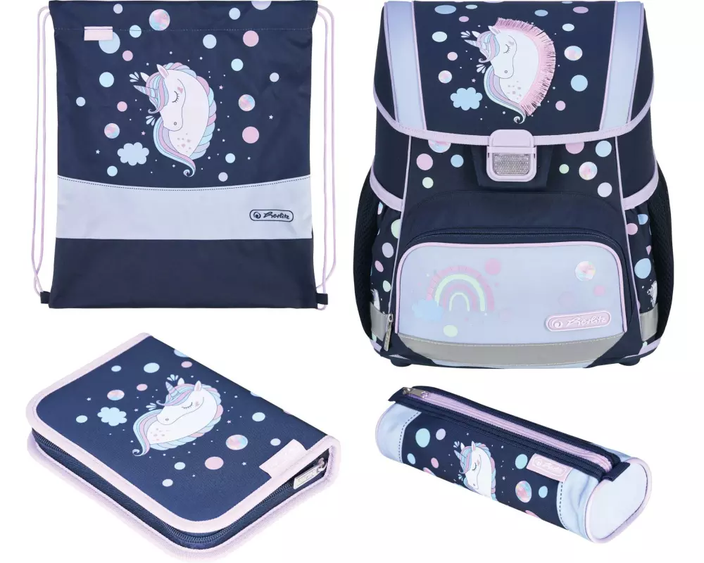 Herlitz Schulthek-Set Loop Plus Unicorn 17 l